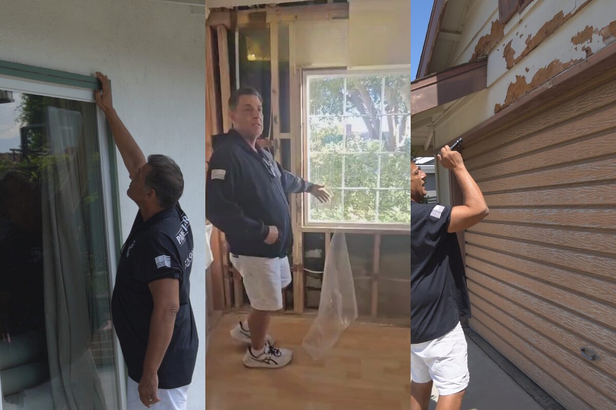 Inspecting exterior and interior surfaces before a quote